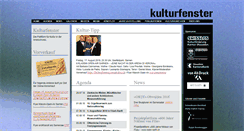 Desktop Screenshot of kulturfenster.ch